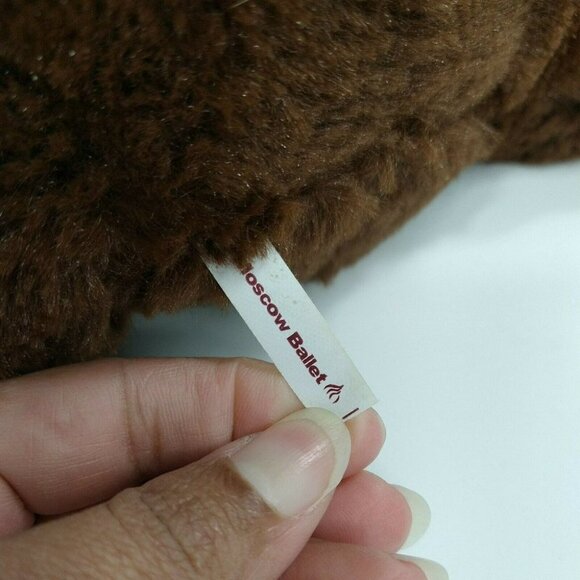 Moscow Ballet Brown Teddy Bear Sitting Very Soft - Picture 4 of 6